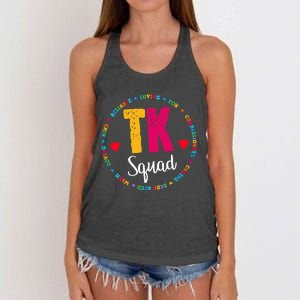 TK Squad Tee Transitional Kindergarten Teacher Team Crew Women's Knotted Racerback Tank