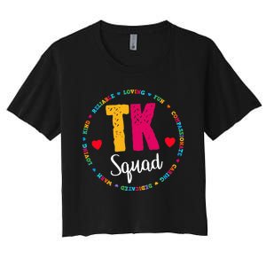 TK Squad Tee Transitional Kindergarten Teacher Team Crew Women's Crop Top Tee