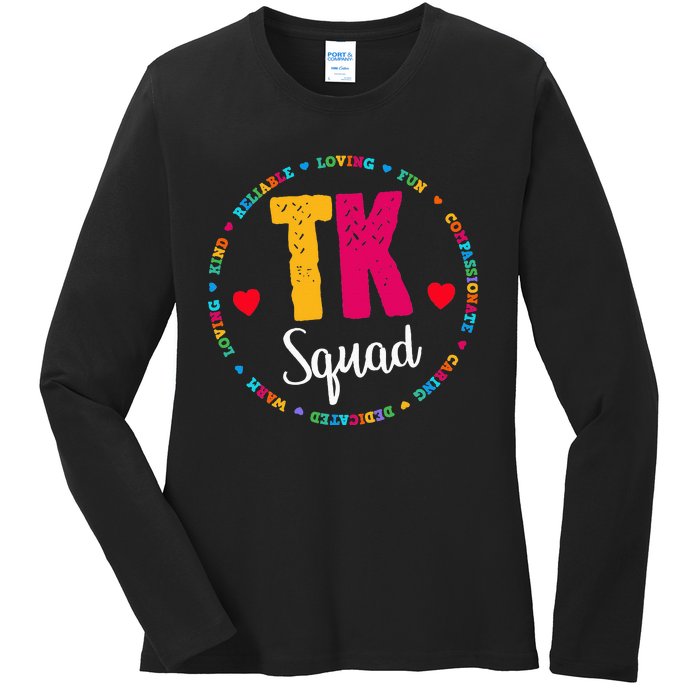 TK Squad Tee Transitional Kindergarten Teacher Team Crew Ladies Long Sleeve Shirt