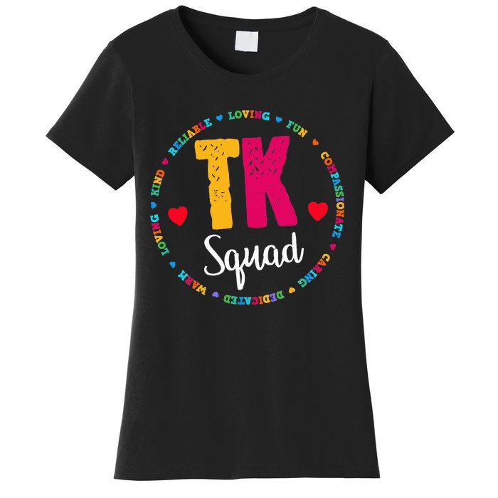 TK Squad Tee Transitional Kindergarten Teacher Team Crew Women's T-Shirt