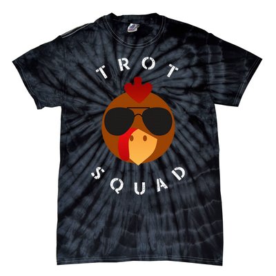 Trot Squad Turkey Face With Sunglasses Tie-Dye T-Shirt