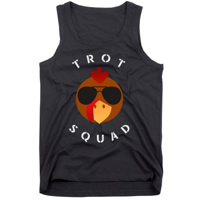 Trot Squad Turkey Face With Sunglasses Tank Top