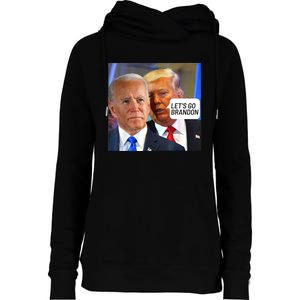 Trump Said To Biden: Lets Go Brandon Anti Biden Womens Funnel Neck Pullover Hood