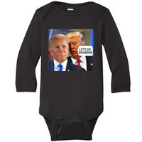 Trump Said To Biden: Lets Go Brandon Anti Biden Baby Long Sleeve Bodysuit