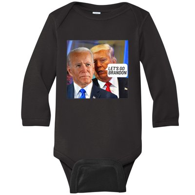 Trump Said To Biden: Lets Go Brandon Anti Biden Baby Long Sleeve Bodysuit