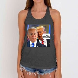 Trump Said To Biden: Lets Go Brandon Anti Biden Women's Knotted Racerback Tank