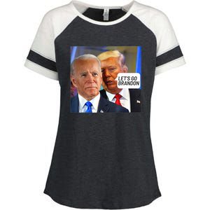 Trump Said To Biden: Lets Go Brandon Anti Biden Enza Ladies Jersey Colorblock Tee