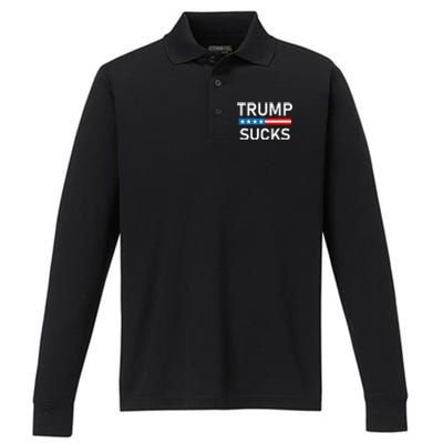 Trump Sucks Performance Long Sleeve Polo