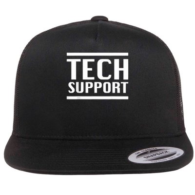 Tech Support Flat Bill Trucker Hat