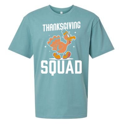 Thanksgiving Squad Turkeys Lover Cute Family Thanksgiving Gift Sueded Cloud Jersey T-Shirt