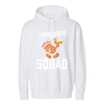 Thanksgiving Squad Turkeys Lover Cute Family Thanksgiving Gift Garment-Dyed Fleece Hoodie