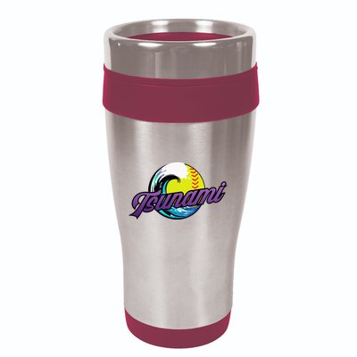 Tsunami Softball 16oz Travel Tumbler