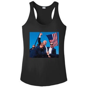 Trump Shot Trump Shooting Trump 2024 Donald Trump Fight Fist 2024 Ladies PosiCharge Competitor Racerback Tank