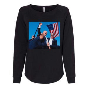 Trump Shot Trump Shooting Trump 2024 Donald Trump Fight Fist 2024 Womens California Wash Sweatshirt