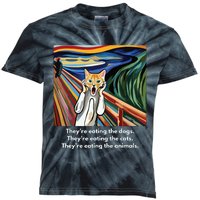 The Scream Theyre Eating The Dogs Theyre Eating The Cats Kids Tie-Dye T-Shirt