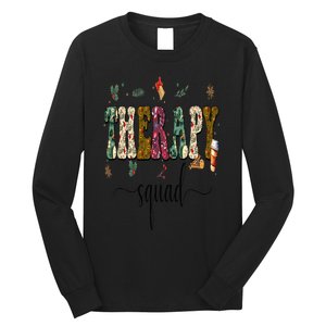 Therapy Squad Team SLP OT PT Rehab Winter Christmas Vibes Long Sleeve Shirt