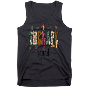 Therapy Squad Team SLP OT PT Rehab Winter Christmas Vibes Tank Top