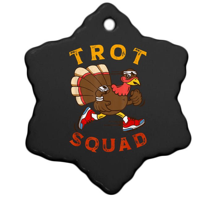 Trot Squad Thanksgiving Turkey Trot Costume Ceramic Star Ornament