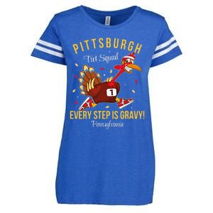 Trot Squad Turkey Thanksgiving 2024 Pennsylvania Pittsburgh Enza Ladies Jersey Football T-Shirt