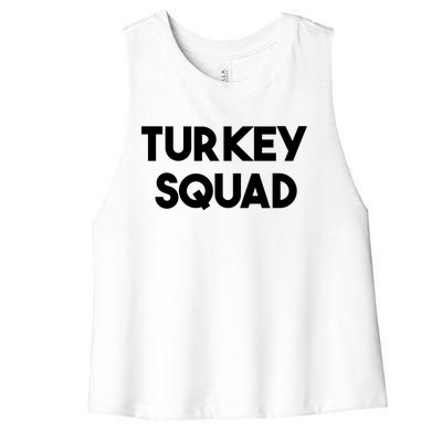 Turkey Squad Turkey Lover Funny Gift Women's Racerback Cropped Tank