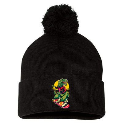 Trex Skating Pom Pom 12in Knit Beanie