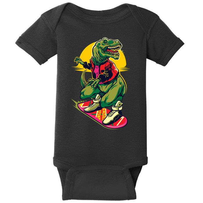 Trex Skating Baby Bodysuit