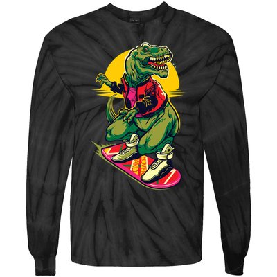 Trex Skating Tie-Dye Long Sleeve Shirt