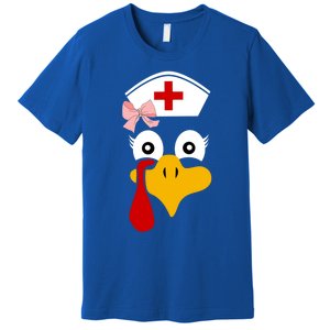 Thanksgiving Scrub Tops Turkey Nurse Holiday Nursing Gift Premium T-Shirt