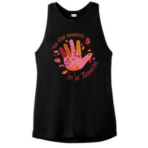 Thankful Season Turkey Ladies PosiCharge Tri-Blend Wicking Tank