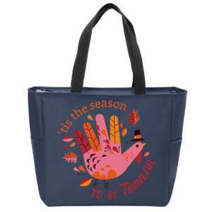 Thankful Season Turkey Zip Tote Bag