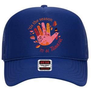 Thankful Season Turkey High Crown Mesh Back Trucker Hat