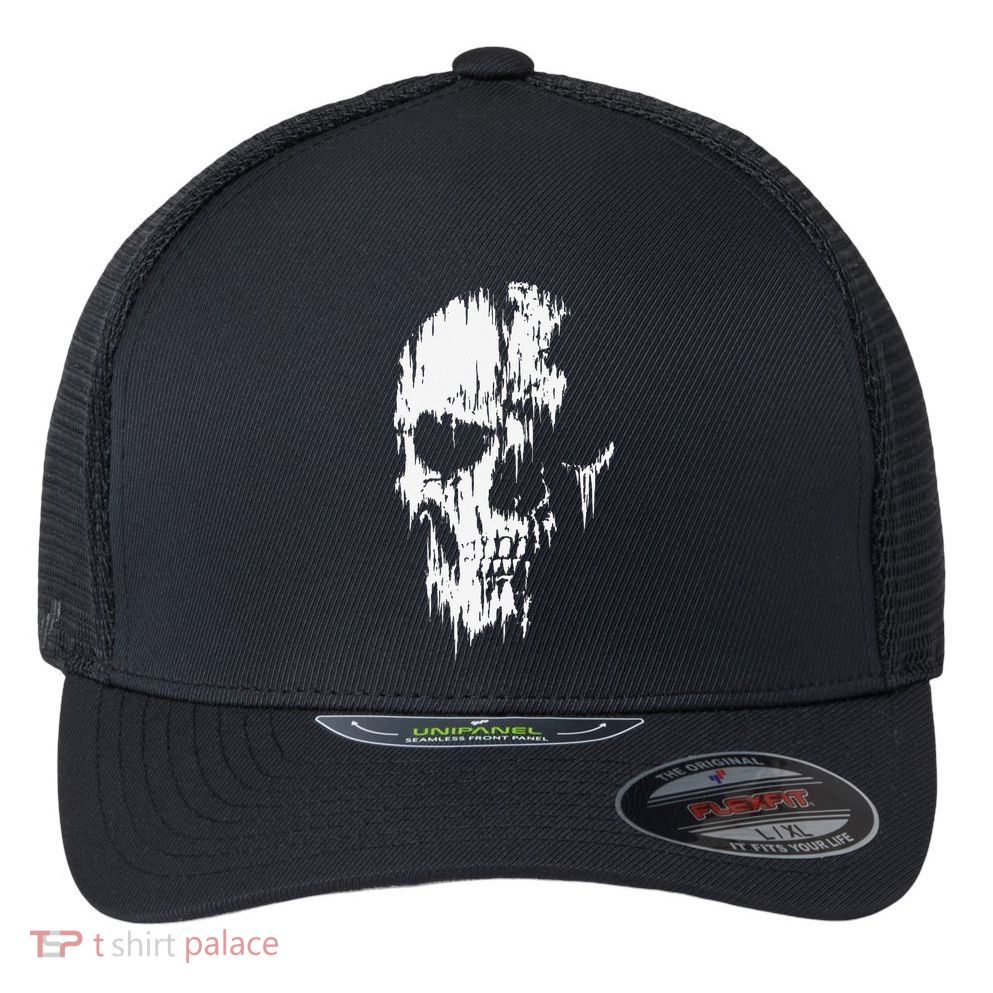 Tattered Skull Flexfit Unipanel Trucker Cap