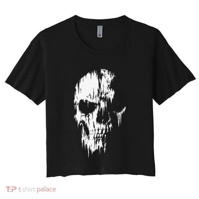 Tattered Skull Crop Top