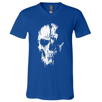 Tattered Skull V-Neck T-Shirt