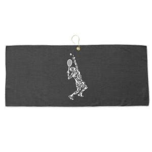 Tennis Silhouette Large Microfiber Waffle Golf Towel