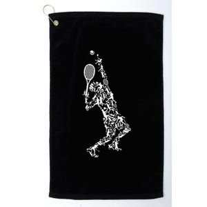 Tennis Silhouette Platinum Collection Golf Towel