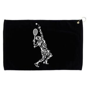 Tennis Silhouette Grommeted Golf Towel