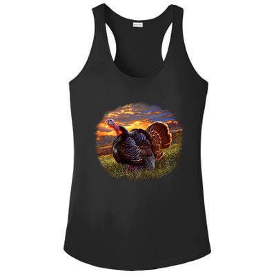 The Sunrise Turkey Ladies PosiCharge Competitor Racerback Tank