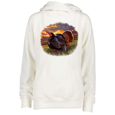 The Sunrise Turkey Womens Funnel Neck Pullover Hood