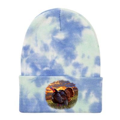 The Sunrise Turkey Tie Dye 12in Knit Beanie