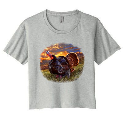 The Sunrise Turkey Women's Crop Top Tee