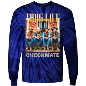 Trump Squad Thug Life Trump Vance Kennedy Elon Tie-Dye Long Sleeve Shirt