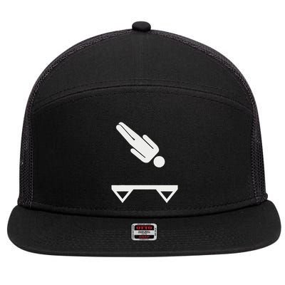 Trampoline Symbol 7 Panel Mesh Trucker Snapback Hat