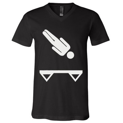 Trampoline Symbol V-Neck T-Shirt
