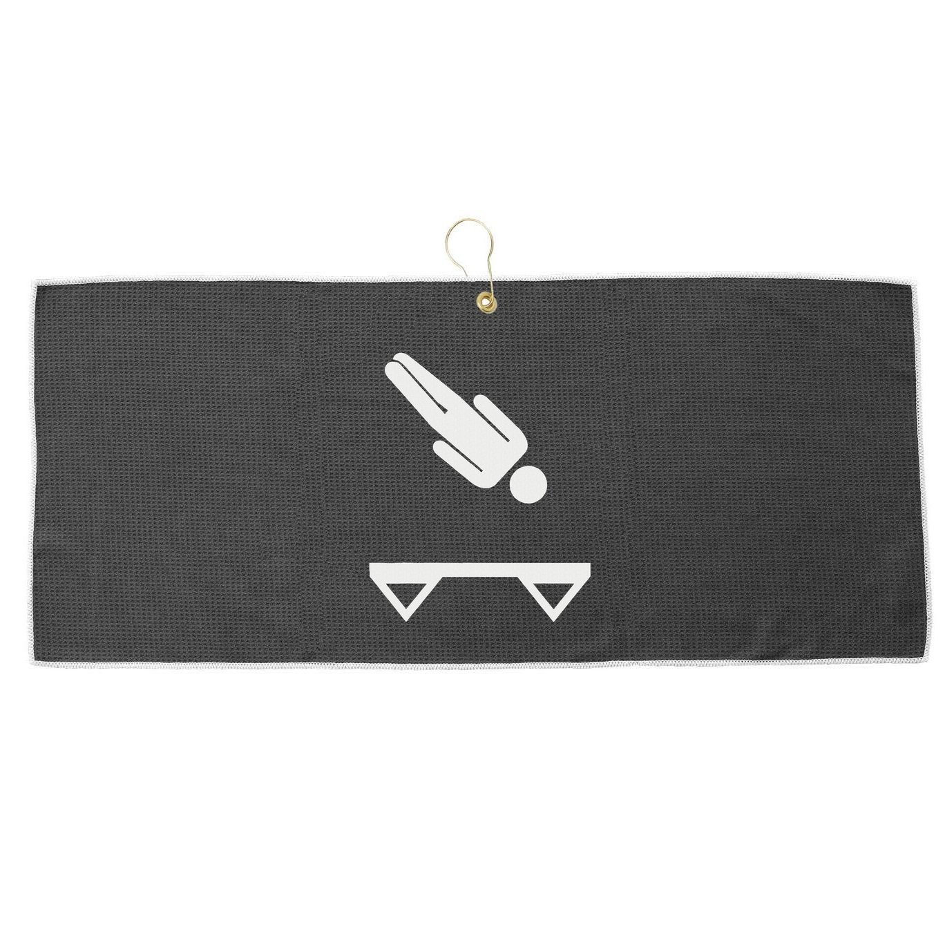 Trampoline Symbol Large Microfiber Waffle Golf Towel