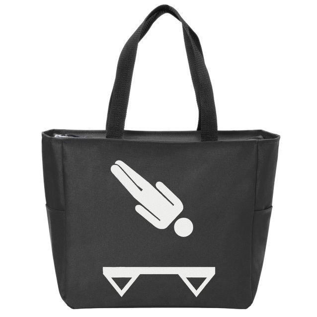 Trampoline Symbol Zip Tote Bag