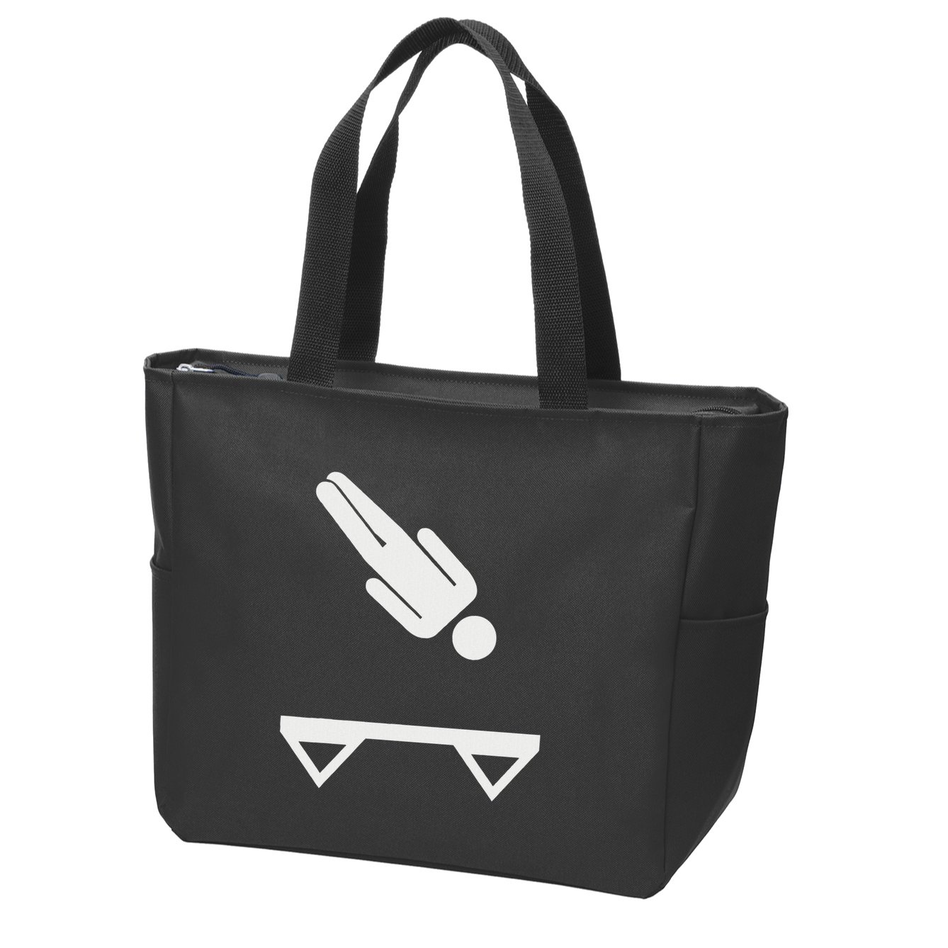 Trampoline Symbol Zip Tote Bag