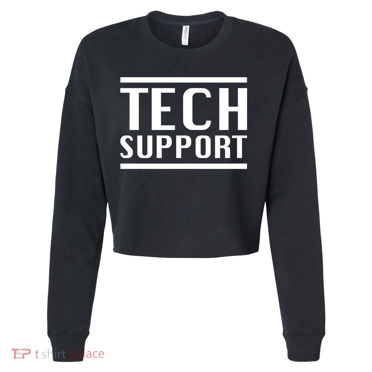 Tech Support Cropped Pullover Crew