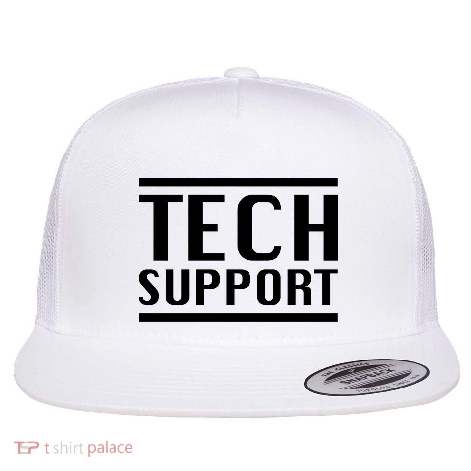 Tech Support Flat Bill Trucker Hat