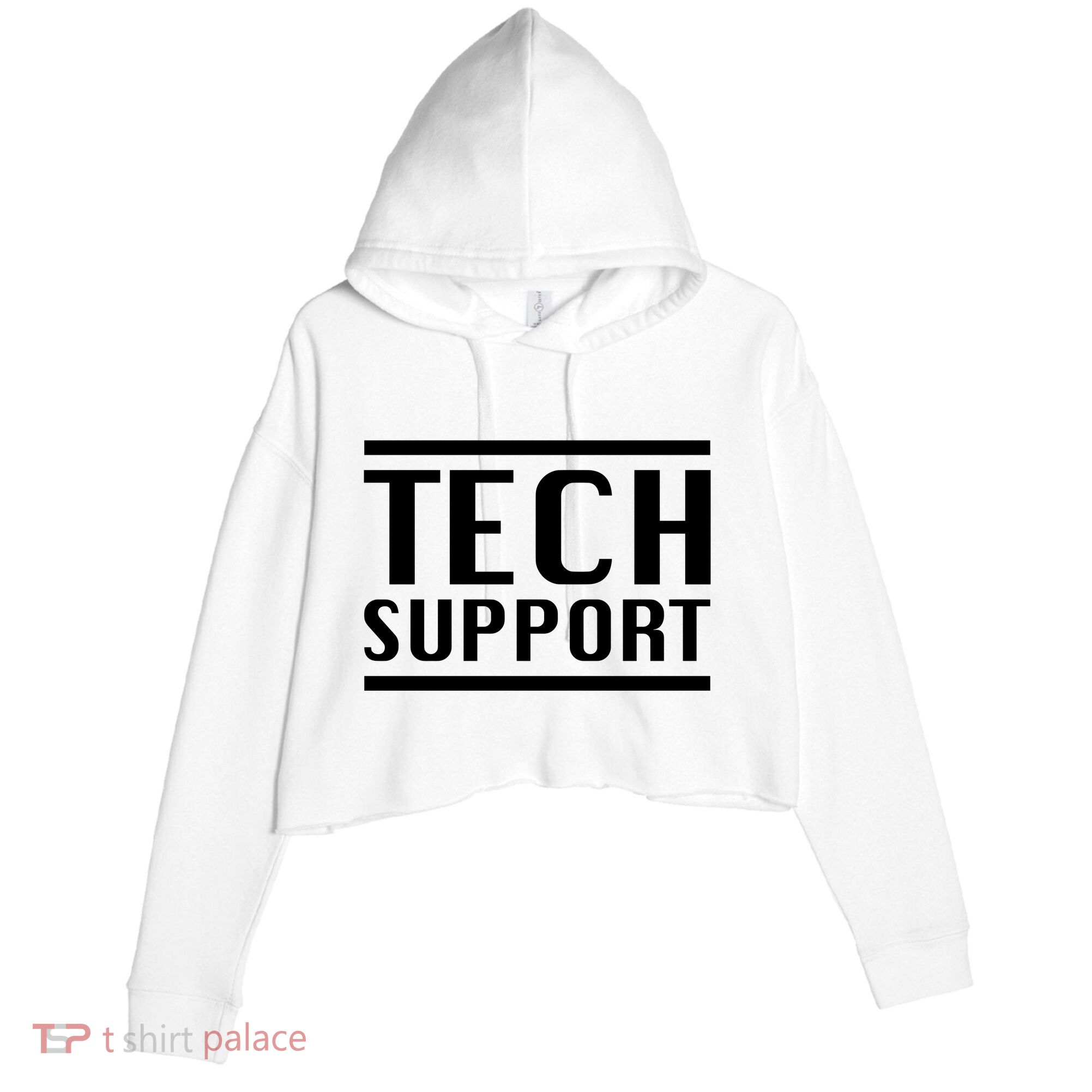Tech Support Crop Fleece Hoodie